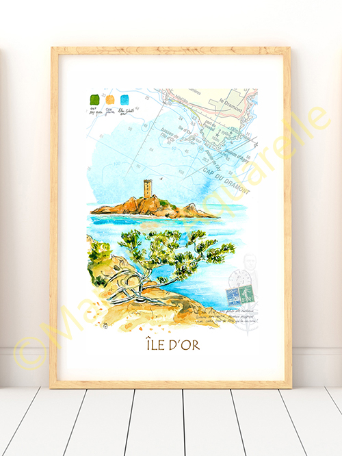 Affiche Ile d'Or Le Dramont Saint-Raphaël Var