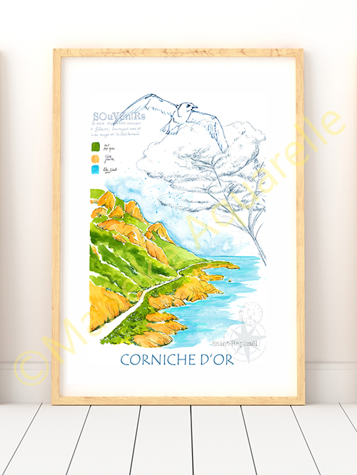 Affiche Corniche d'Or Estérel Saint-Raphaël Var